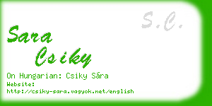 sara csiky business card